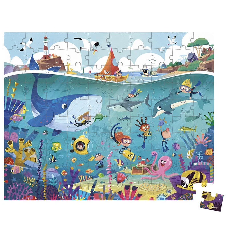 Puzzle les fonds marins 100 pcs - Janod