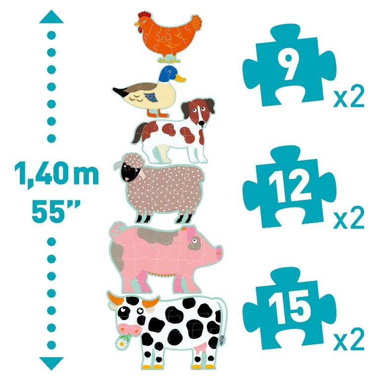Puzzle maxi géant Honoré & ses amis - Djeco