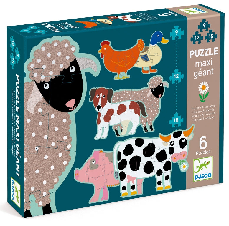 Puzzle maxi géant Honoré & ses amis - Djeco
