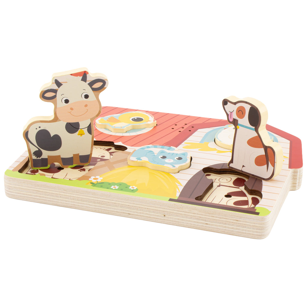 Ma p'tite ferme puzzle en bois sonore - Ulysse couleurs d'enfance