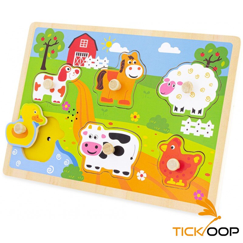 Puzzle sonore La ferme en bois - Ulysse couleurs d'enfance