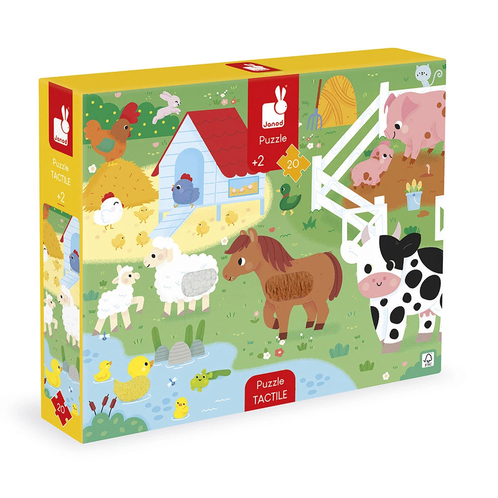 Puzzle tactile La ferme 20 pcs - Janod