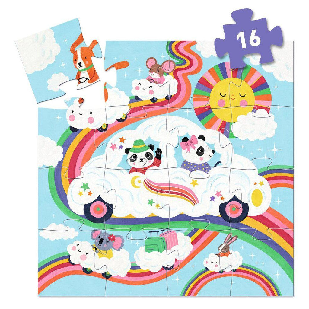 Puzzle voiture nuage - djeco
