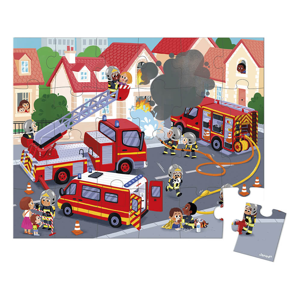 Puzzle Pompiers 24 pieces - Janod