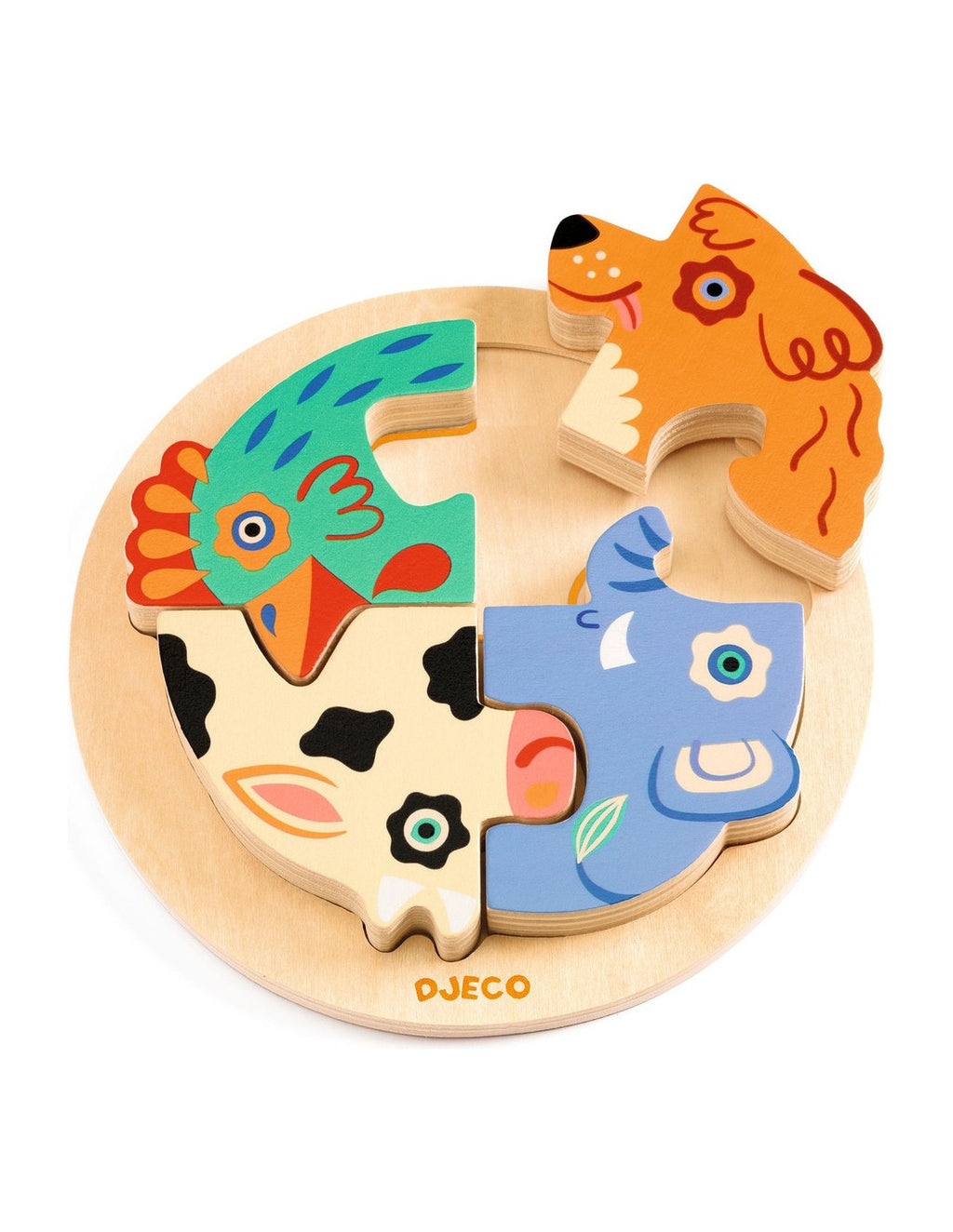 Puzzle en bois relief Rondo Dog - Djeco