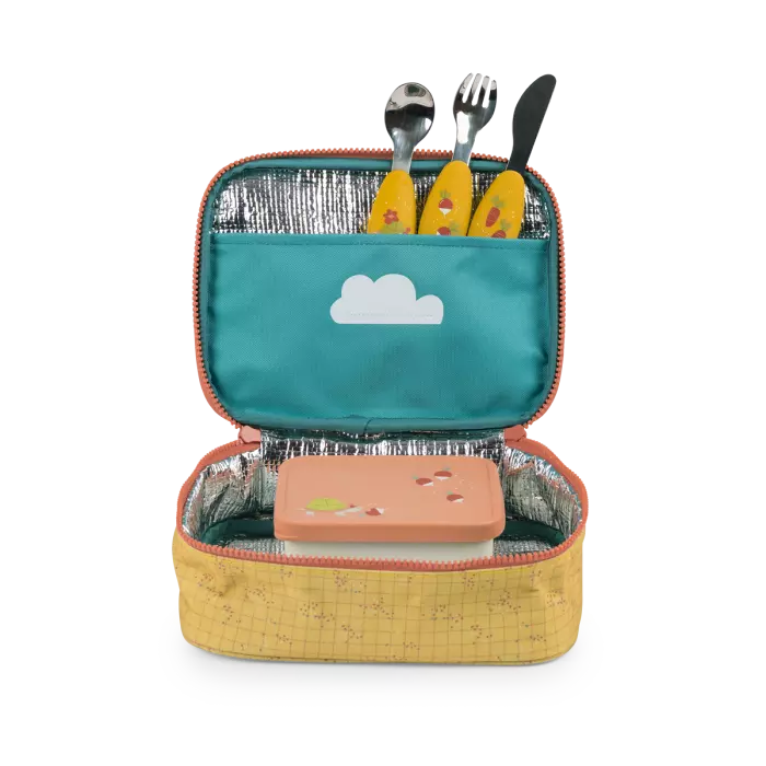 Sac isotherme ocre Trois petits lapins - Moulin roty