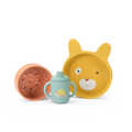 Coffret vaisselle silicone alimentaire Trois petits lapins - Moulin roty