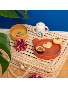 Coffret vaisselle silicone alimentaire La forêt de Mawa - moulin roty