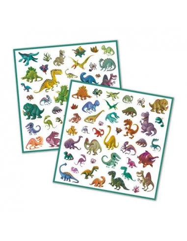 Planche de 160 stickers Dinosaures - Djeco