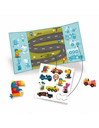 Stickers épais repositionnable voitures - Djeco