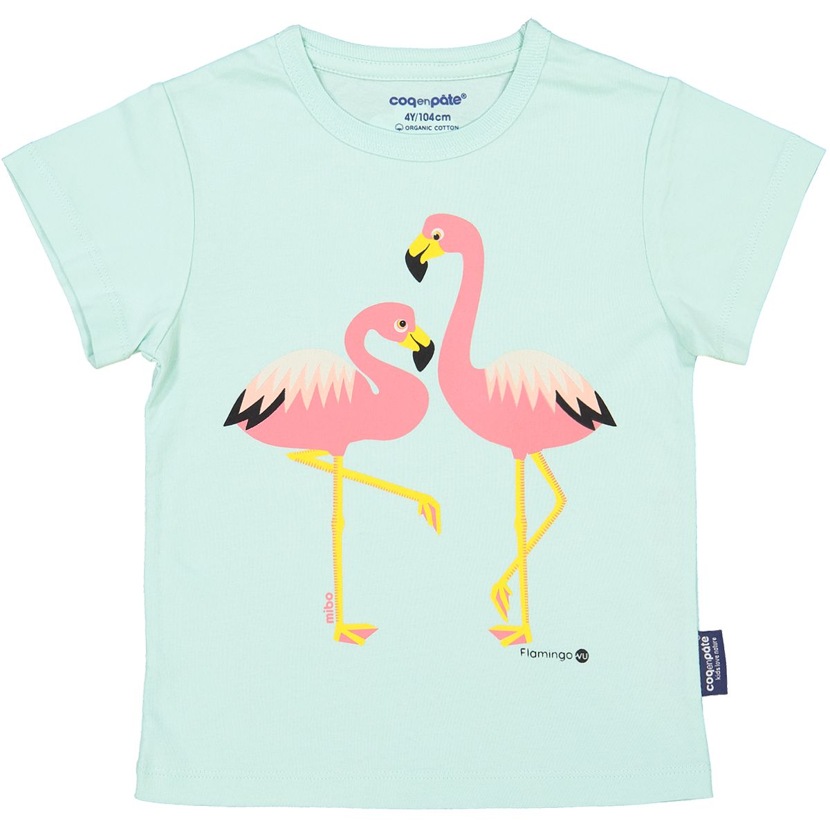 T-shirt manches courtes Flamant rose - Coq en pâte