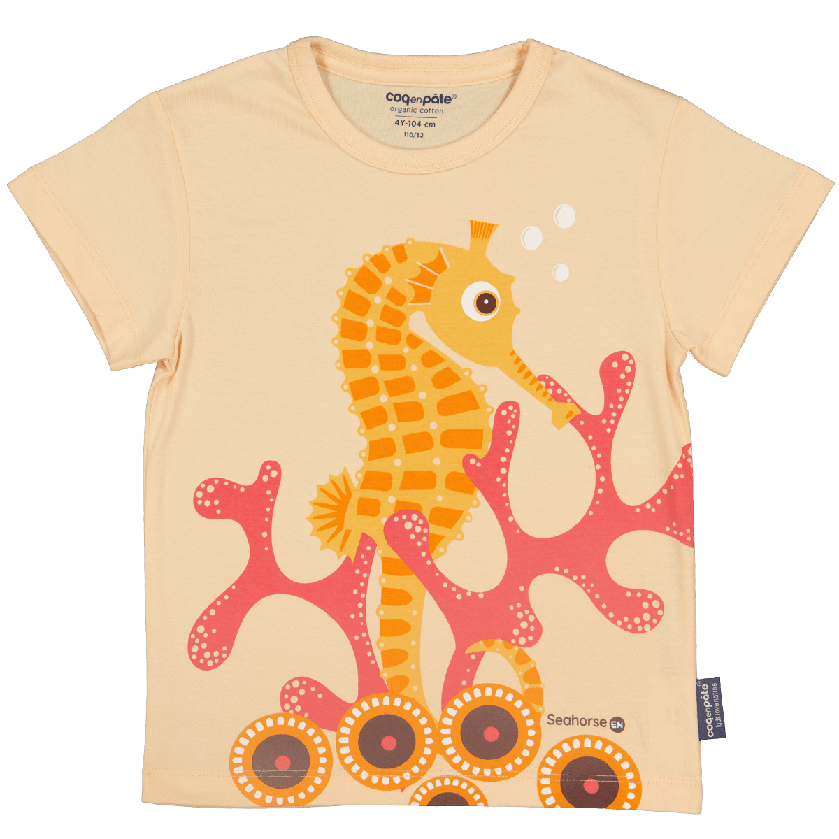 T-shirt manches courtes Hippocampe - coq en pâte