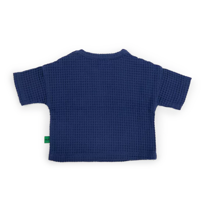 Noam T-shirt nid de puce bleu jungle - Moulin roty