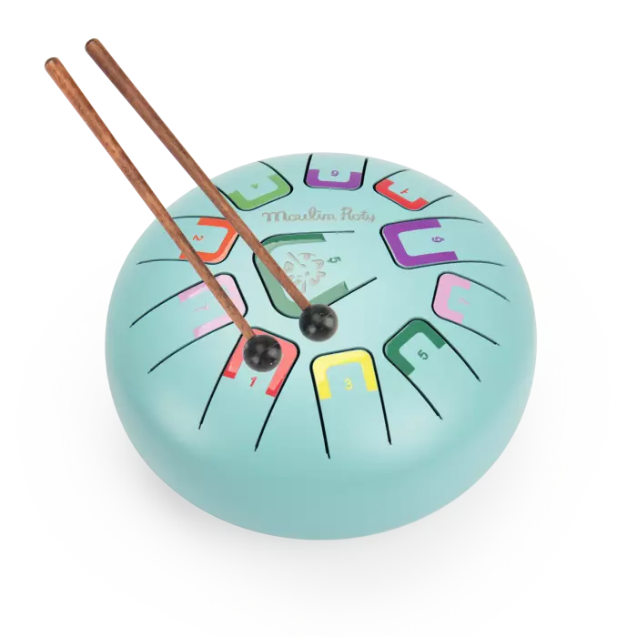 Tambour à languette Puce & pilou - Moulin roty