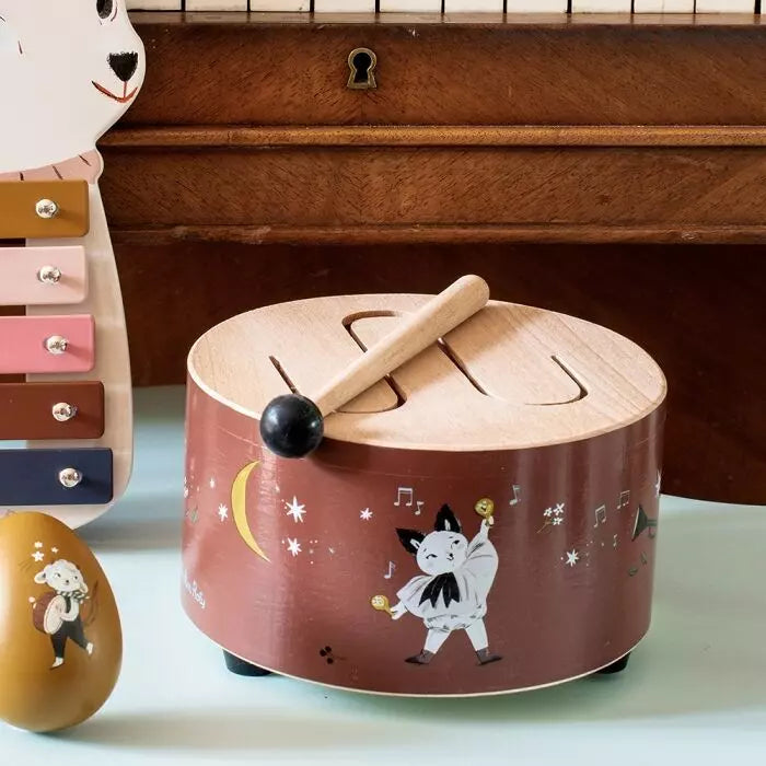 Tambour en bois après la pluie - Moulin roty