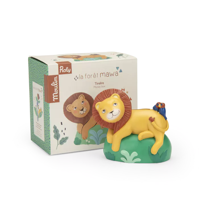 Tirelire lion la forêt de mawa - Moulin roty