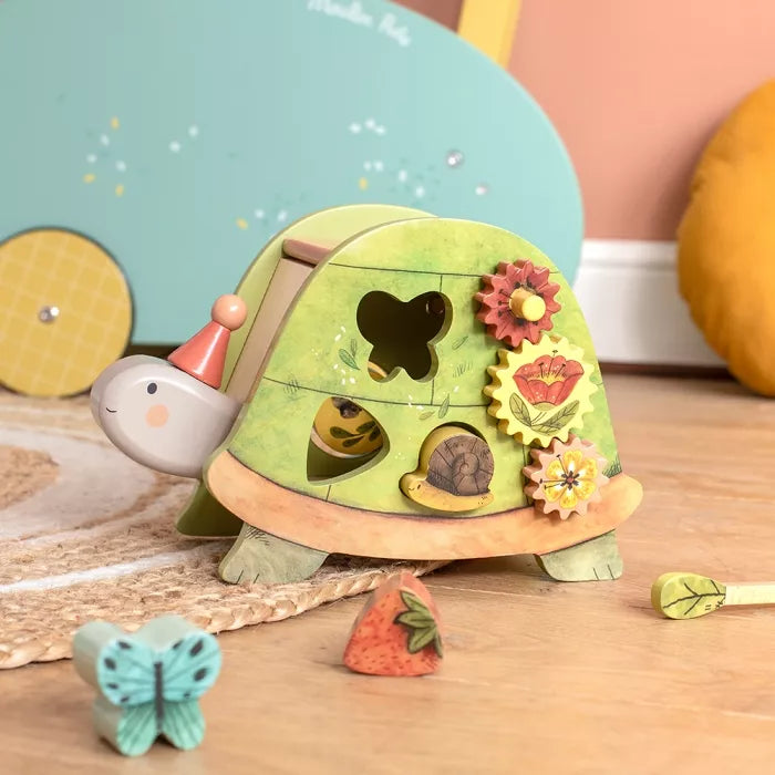Tortue d'activités Trois petits lapins - Moulion roty