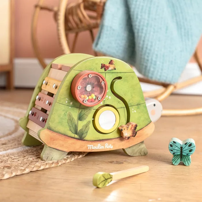 Tortue d'activités Trois petits lapins - Moulion roty