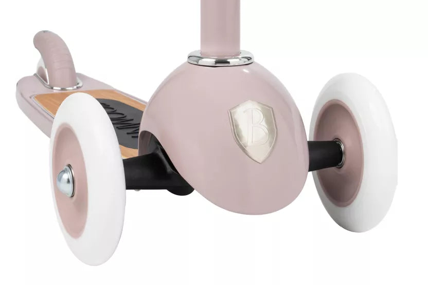 Trottinette scooter 3 roues rose poudré vintage - Banwood