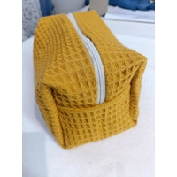 Trousse de toilette Moutarde fait main - L'atelier dyloma