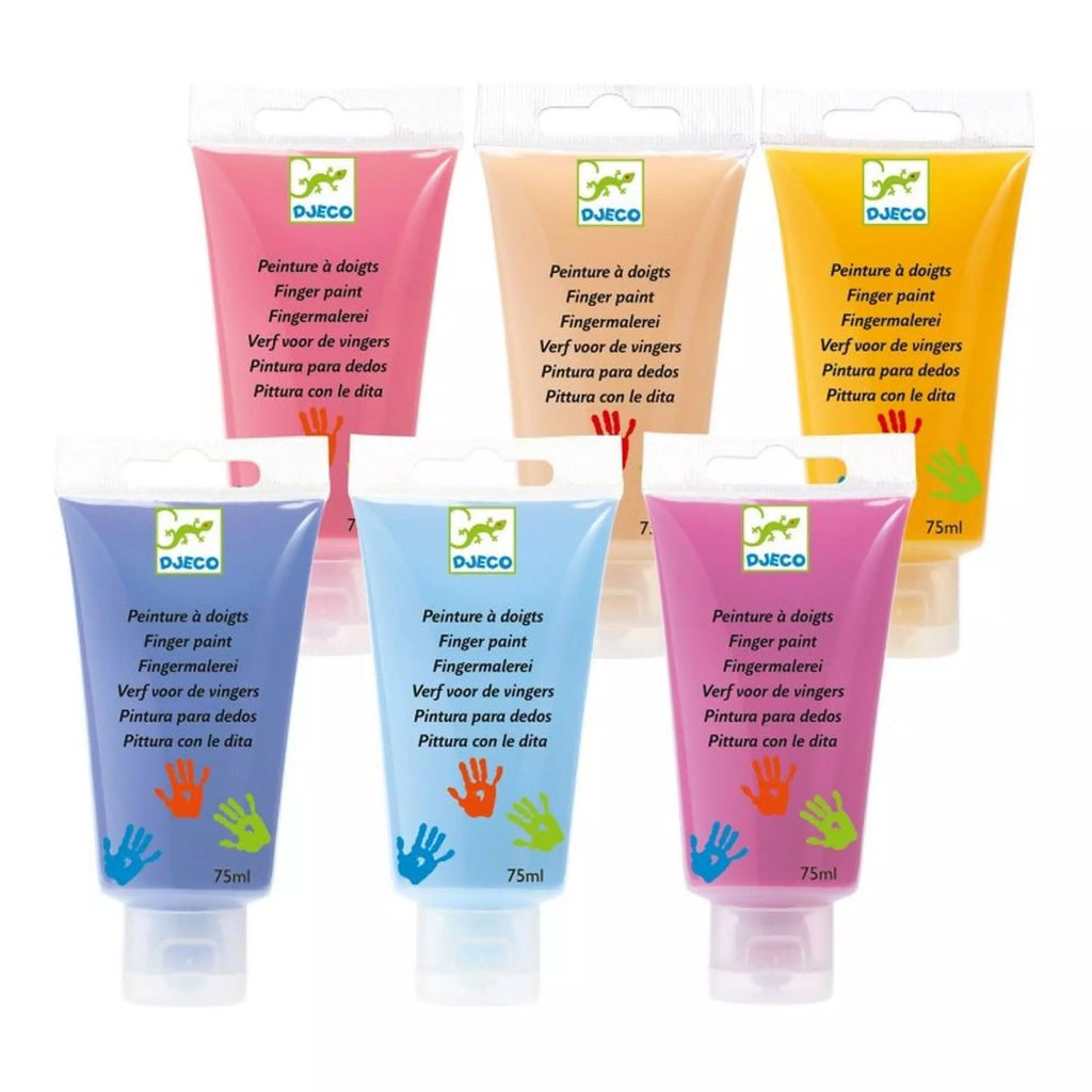 6 tubes de peinture à doigts sweet - Djeco