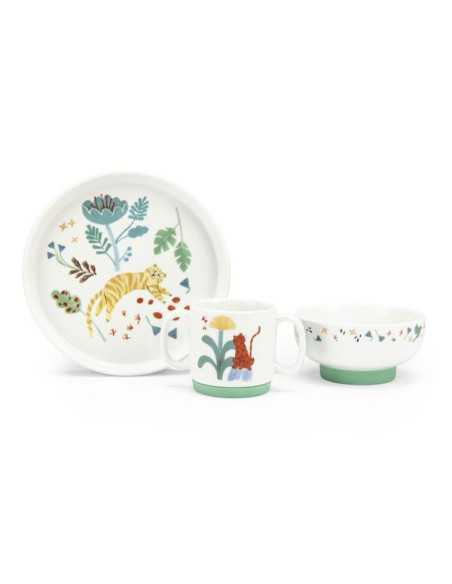 Coffret vaisselle porcelaine la foret de Mawa - Moulin roty