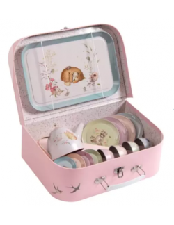 Valise dinette service à thé Les rosalies - Moulin roty