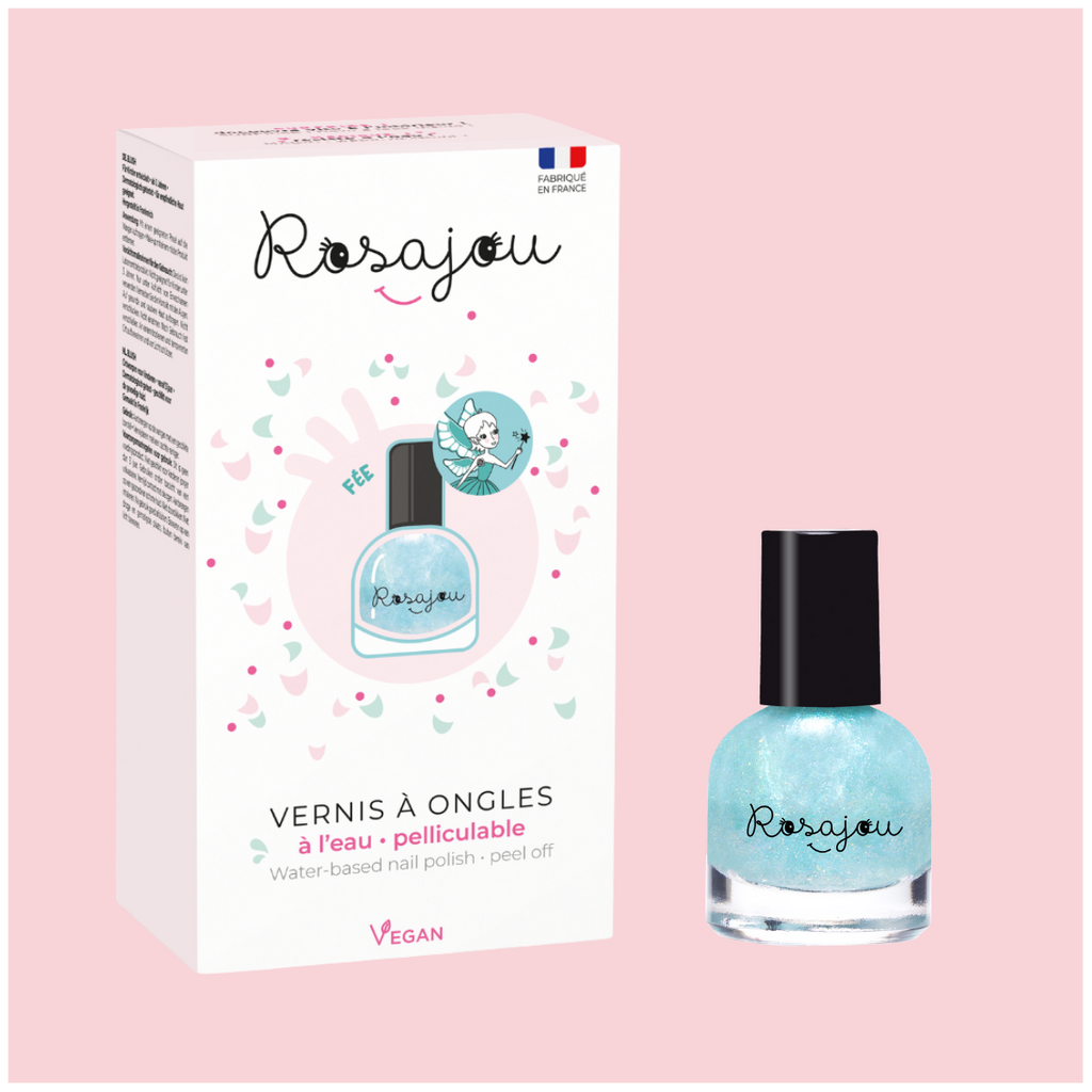 Vernis à ongle à l'eau et pelliculable vert "Lagon" - Rosajou