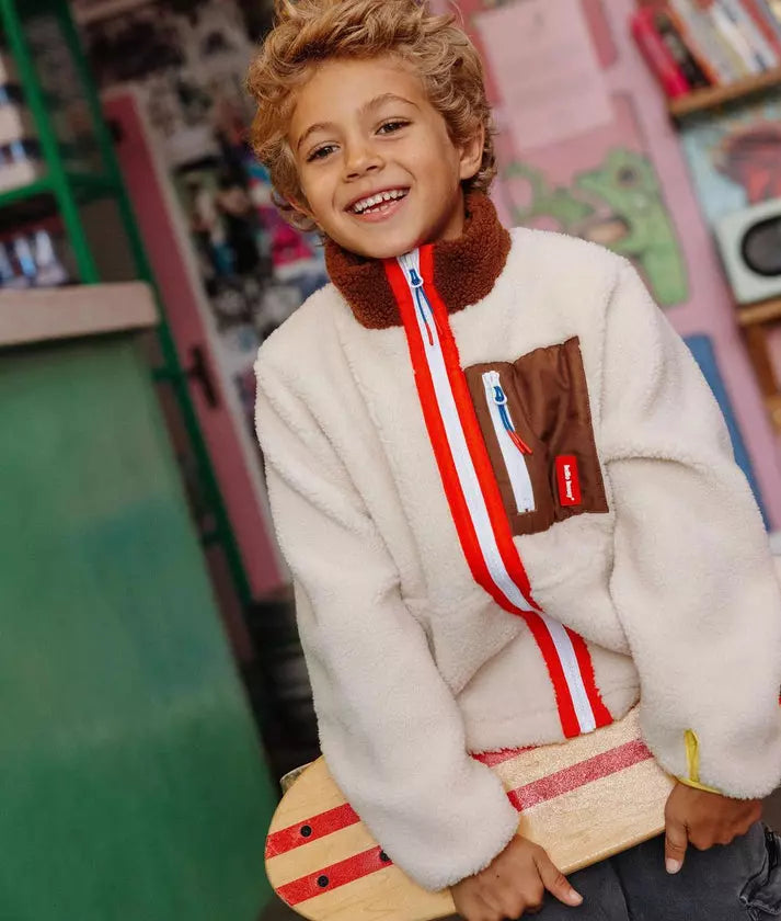 Veste polaire creamy camel enfant - Hello hossy