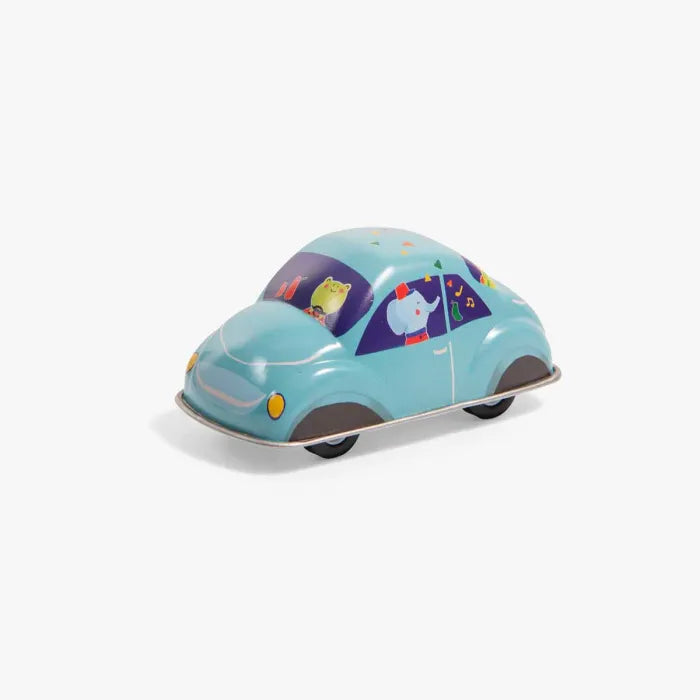 Voiture à friction (bleu, jaune, verte) les petites merveilles - Moulin roty